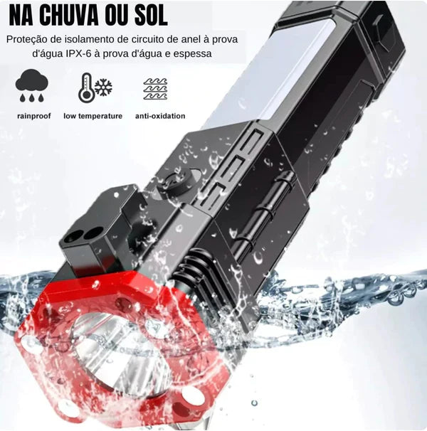 Lanterna Tática Indestrutível 4 em 1 - LightMax