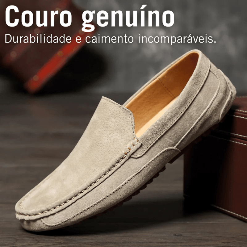 Mocassim Masculino de Couro Sweden