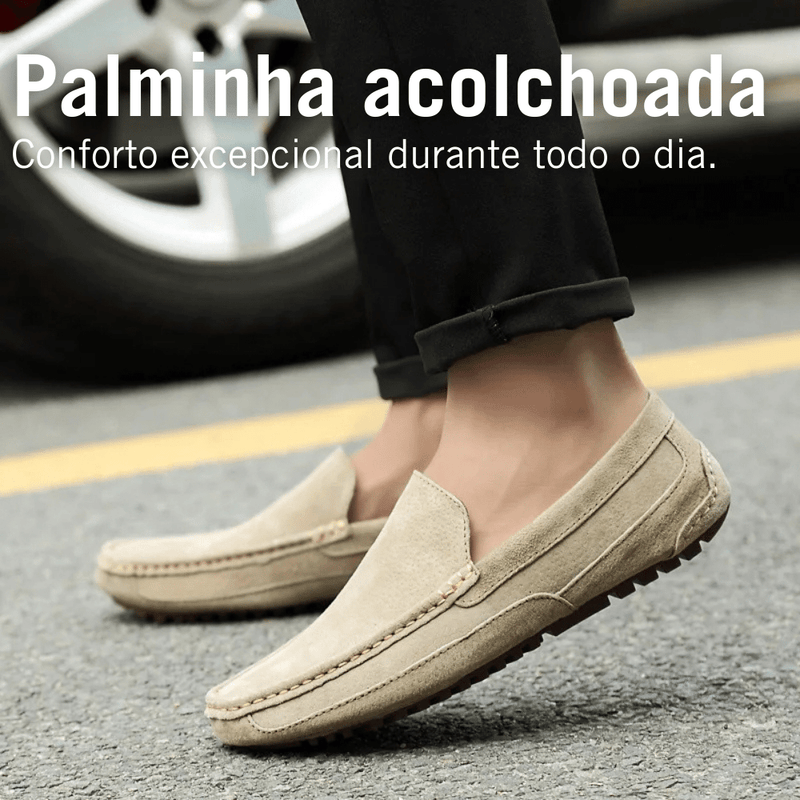 Mocassim Masculino de Couro Sweden