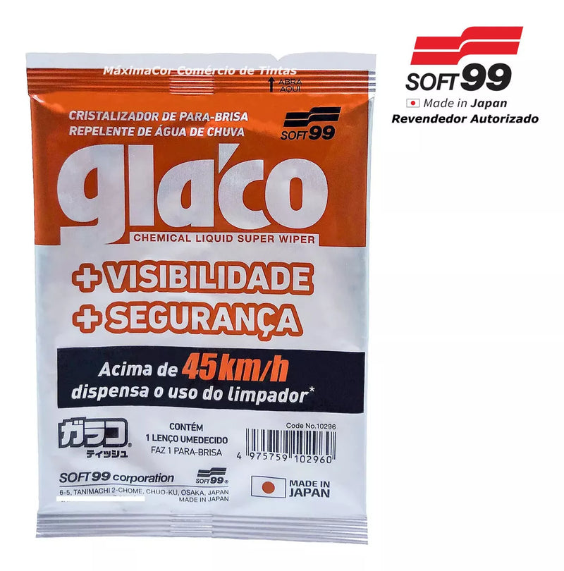 Repelente de Água de Chuva Glaco Wipe On Lenço