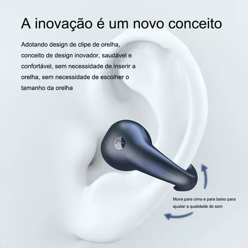 Fone de Ouvido Bluetooth Sem Fio Clipe de Orelha