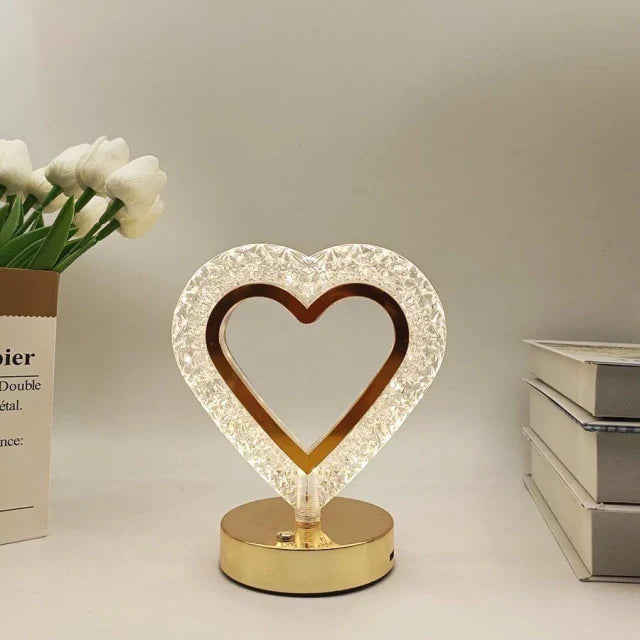 Luminária Cristal LED 3 Cores Dourada