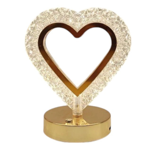 Luminária Cristal LED 3 Cores Dourada